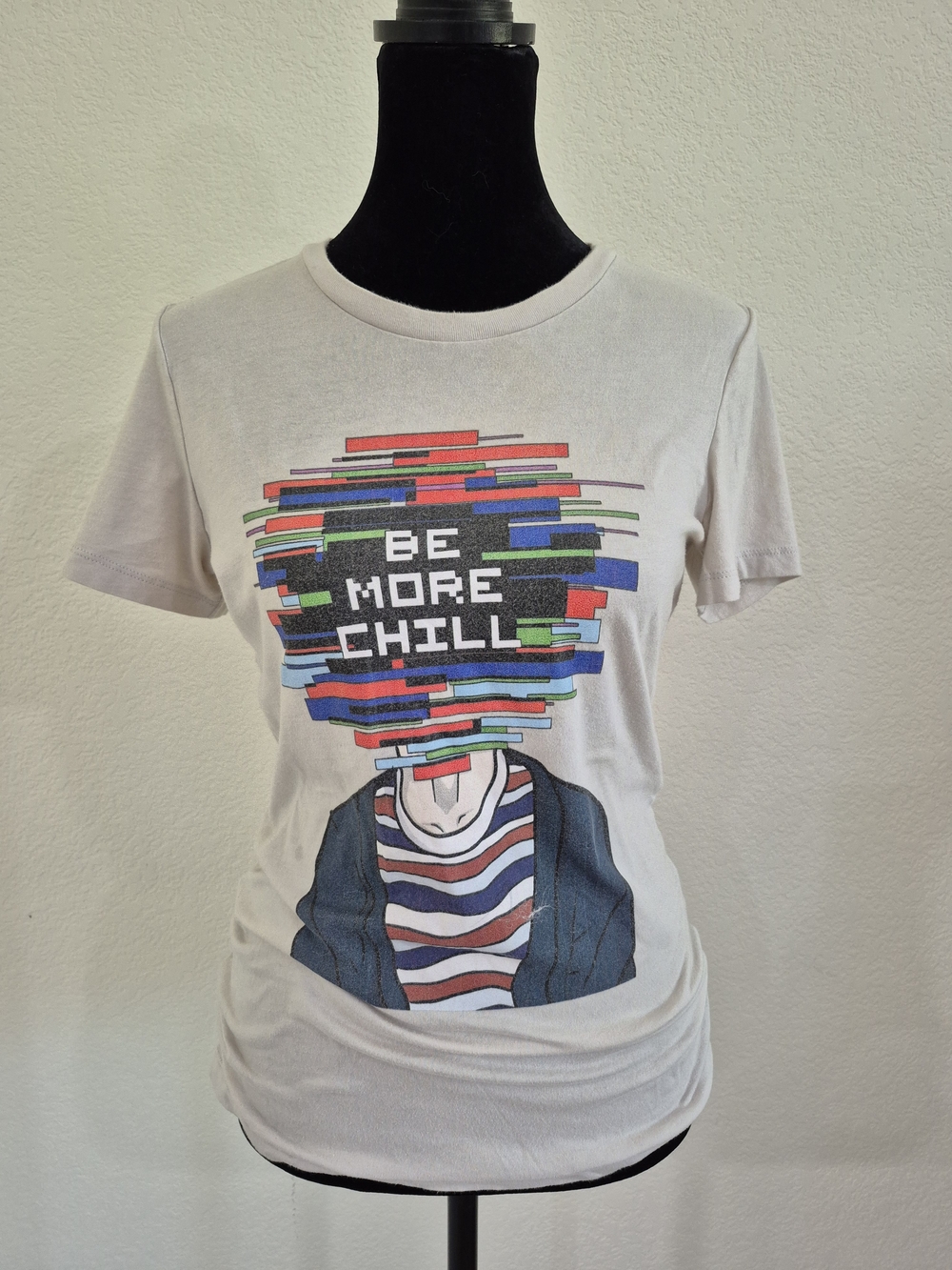 Be More Chill Graphic Tee - White with Multicolor Print